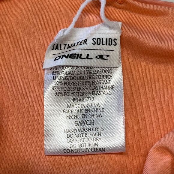 NWOT O’Neill | Saltwater Solids Texture Peach Orange Bikini Bottoms S - Picture 6 of 7
